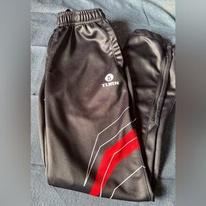 Turn Gymnastics Black and White Athletic Pants